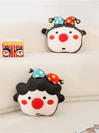 Cartoon boy and girl plush pillows, cute decorative cushions and backrests