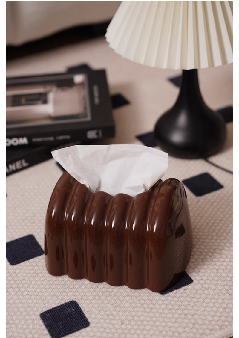 Ceramic Chocolate Tissue Box,for Kitchen, Living Room & Office Decor