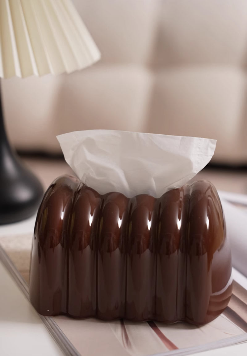 Ceramic Chocolate Tissue Box,for Kitchen, Living Room & Office Decor