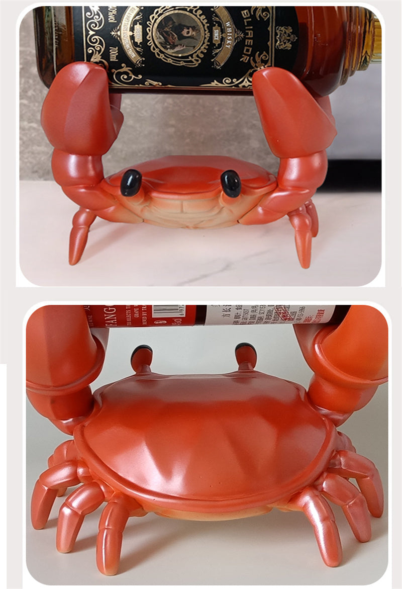 Cute Crab Wine Bottle Holder, Novelty Animal - Shaped Wine Rack for Home Bar