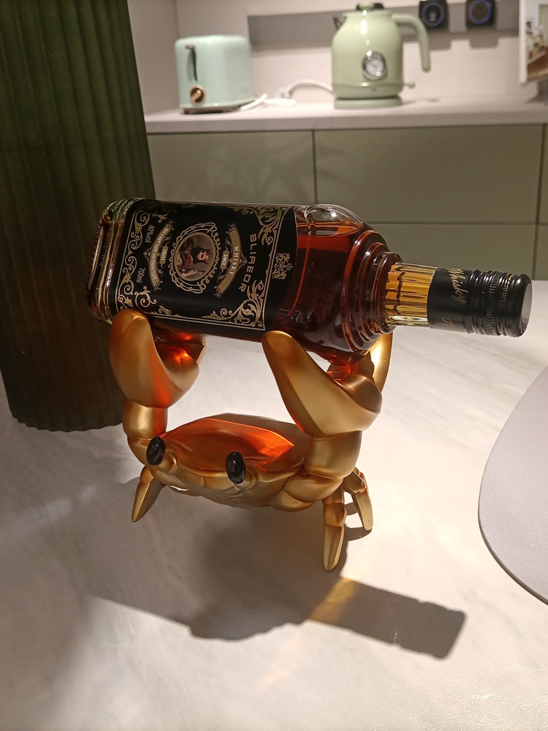 Cute Crab Wine Bottle Holder, Novelty Animal - Shaped Wine Rack for Home Bar