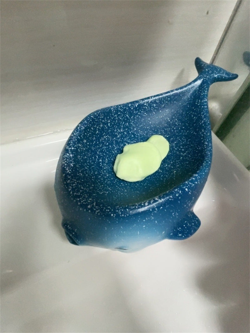Cute Dolphin - Shaped Ceramic Soap Dish, Ocean - Themed Bathroom Soap Holder