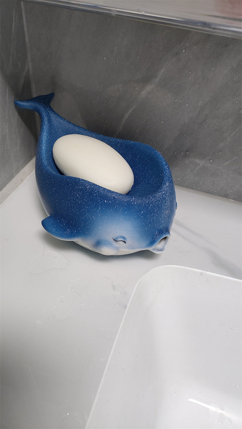 Cute Dolphin - Shaped Ceramic Soap Dish, Ocean - Themed Bathroom Soap Holder