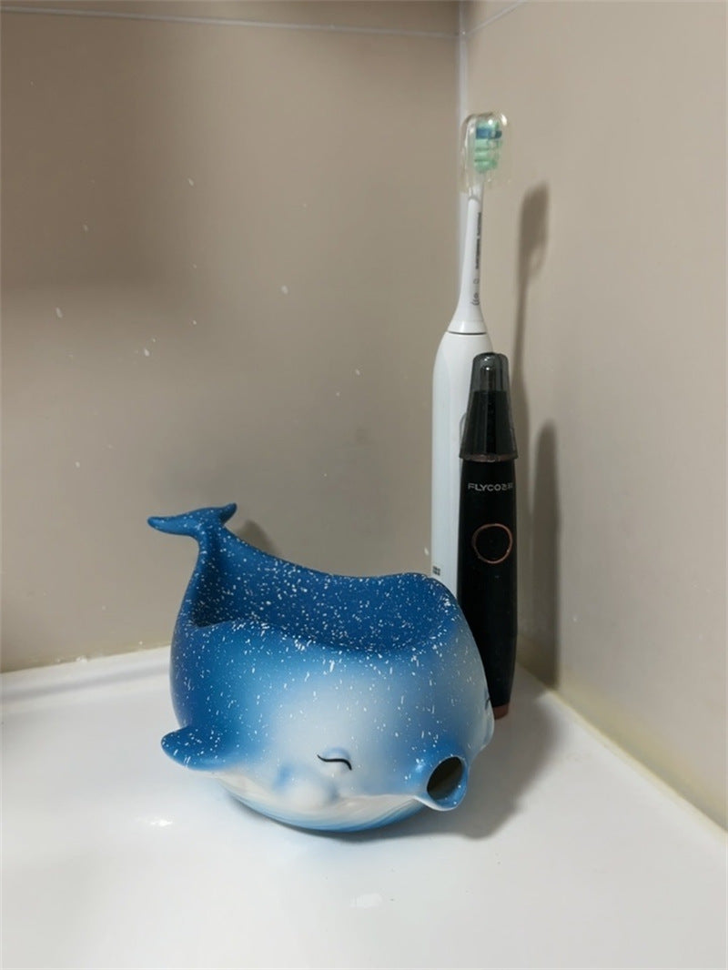 Cute Dolphin - Shaped Ceramic Soap Dish, Ocean - Themed Bathroom Soap Holder