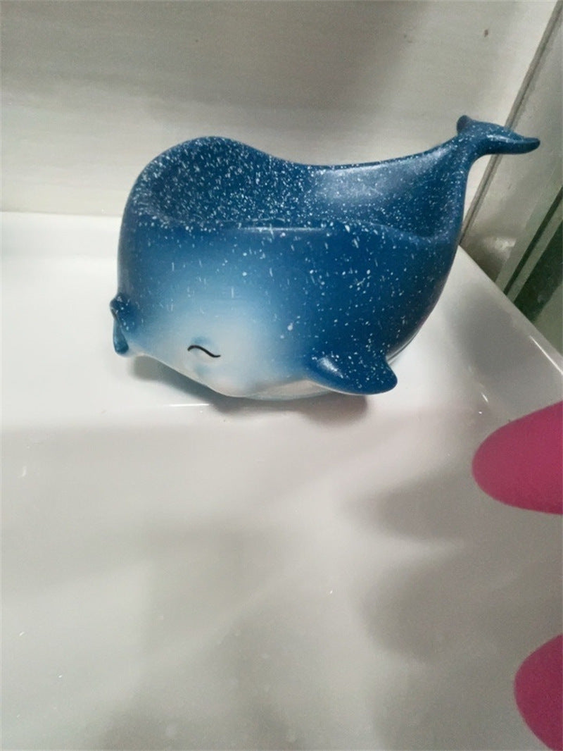 Cute Dolphin - Shaped Ceramic Soap Dish, Ocean - Themed Bathroom Soap Holder