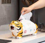 Cute Tiger Toilet Paper Holder – Desktop & Bathroom Tissue Dispenser for Kitchen, Vanity & Home Décor