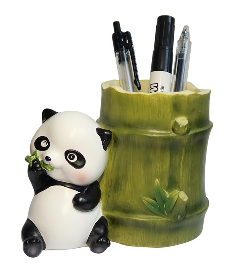 Panda Pen Holder & Desk Organizer - Adorable Bamboo-Inspired Design for Home & Office