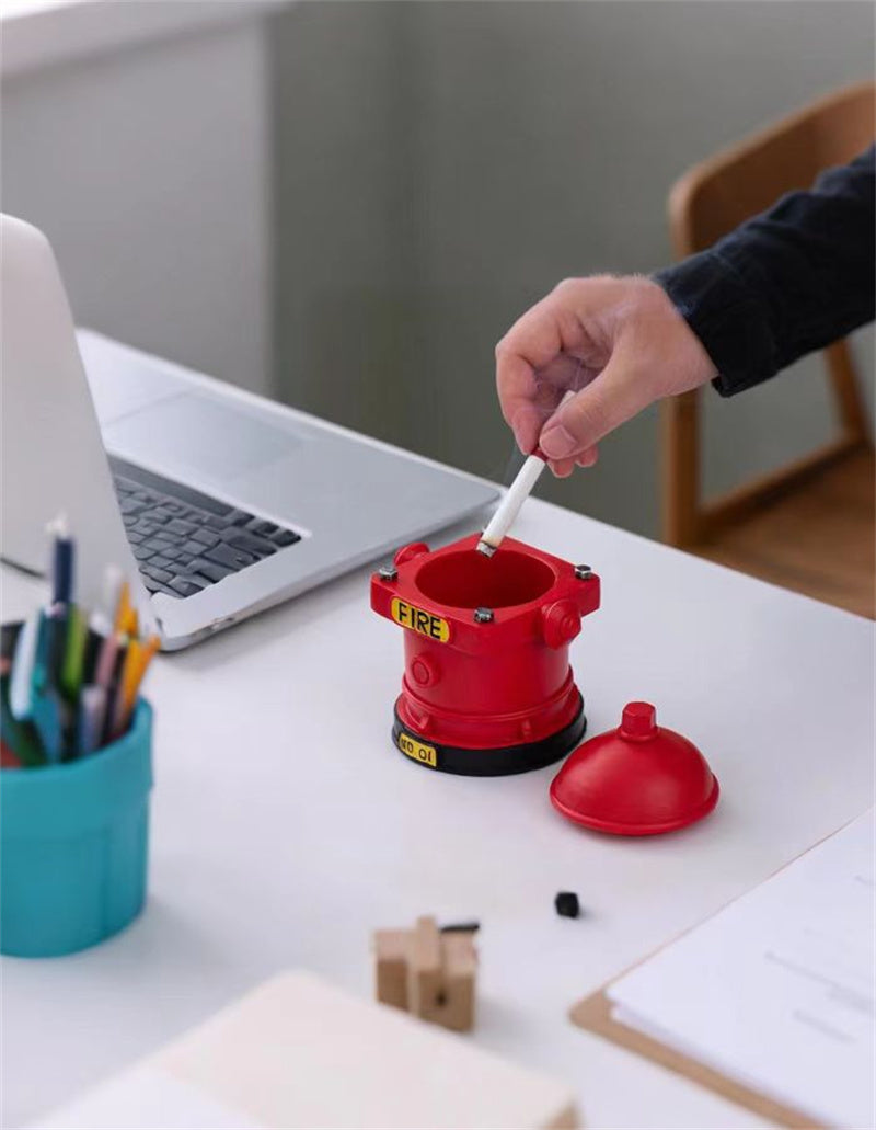 Fire Hydrant - Shaped Resin Ashtray, Creative Fire - Themed Cigarette Ashtray