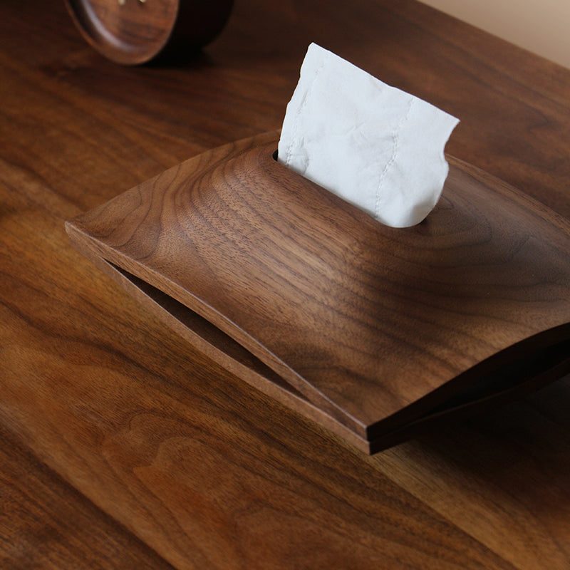 Modern Wooden Tissue Box – Minimalist Magnetic Lid Tissue Holder for Home, Office & Living Room Décor