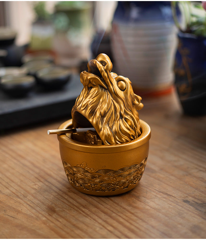 Mythical Creature - Shaped Ashtray, Decorative Smoking Accessory for Desk