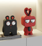 Whimsical Resin Animal Figurine Set - Modern Art Bear & Rabbit Desktop Decor