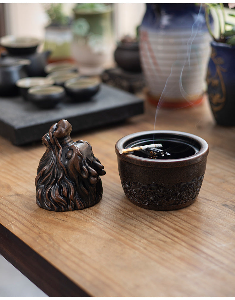 Mythical Creature - Shaped Ashtray, Decorative Smoking Accessory for Desk