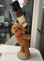 Adorable Resin Teddy Wine Bottle Holder & Decorative Dog Figurine