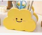 Cute Cloud Resin Pen Holder – Smiling Desk Organizer for Pens, Pencils