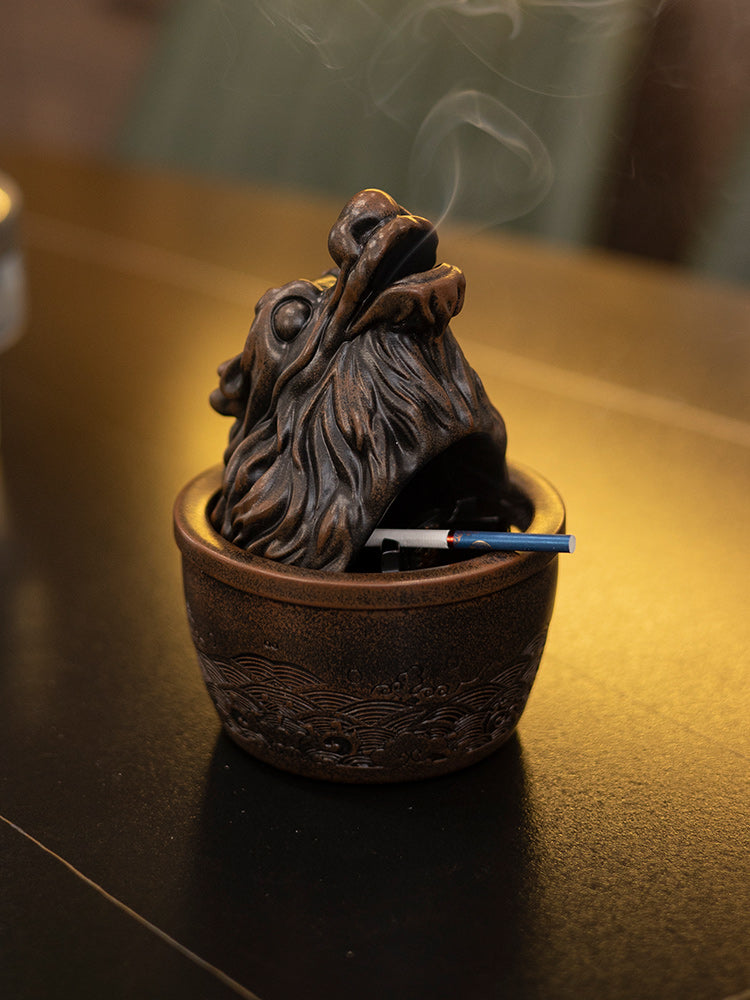 Mythical Creature - Shaped Ashtray, Decorative Smoking Accessory for Desk