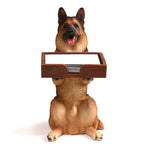 Resin Wolfdog Desk Decor Figurine ,Office Business Card Holder