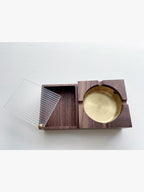 Wooden Cigarette Case with Ashtray, 2 - in - 1 Smoking Accessory Organizer