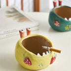 Cartoon Monster - Shaped Ceramic Ashtray, Cute Decorative Cigarette Ashtray