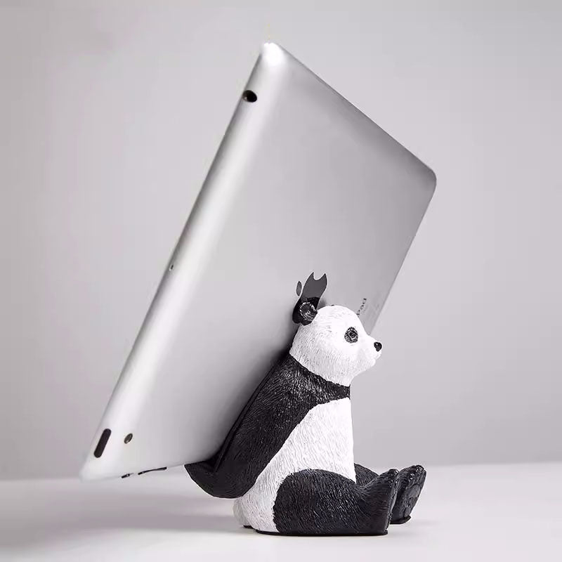 Cute Resin Panda Phone & iPad Stand, Animal - Shaped Tablet and Cell Phone Holder
