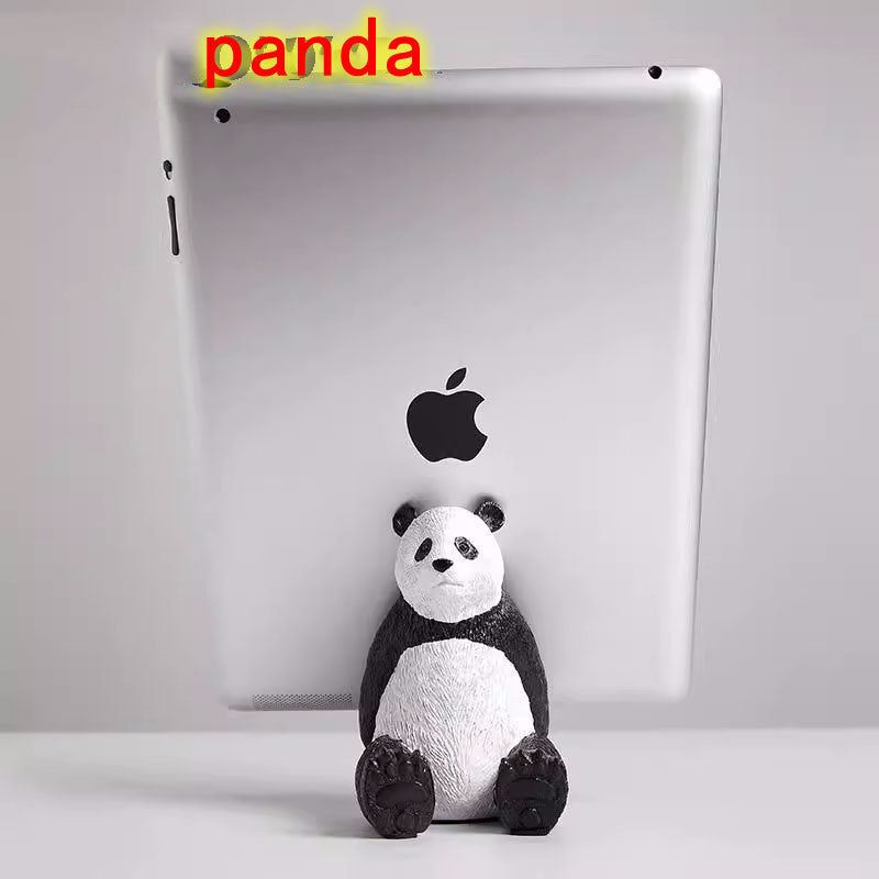 Cute Resin Panda Phone & iPad Stand, Animal - Shaped Tablet and Cell Phone Holder