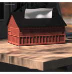Modern Concrete House Tissue Box – Unique Cement Home Decor Tissue Holder