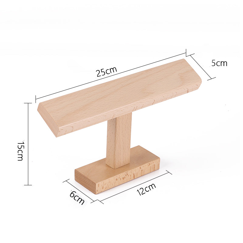 Wooden Watch Display Stand, T - Bar Watch Holder for Bracelet and Watch Organization