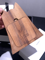 Wooden Cat - Shaped Table Clock, Minimalist Desk Clock with Brass Accents