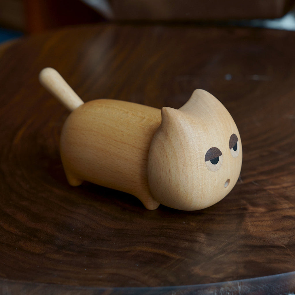Cute Wooden Cat Toothpick Holder, Novelty Animal - Shaped Toothpick Dispenser