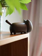 Cute Wooden Cat Toothpick Holder, Novelty Animal - Shaped Toothpick Dispenser