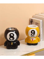 Billiard Ball - Shaped Pen Holder & Ashtray, 2 - in - 1 Desk Organizer Decor