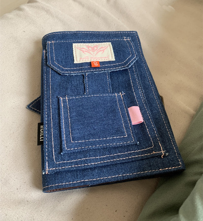 Handmade Denim Junk Journal, Unique Scrapbook for Memory Keeping