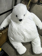 Corduroy Bear Plush Toys - Brown Bear and White Polar Bear Stuffed Animals