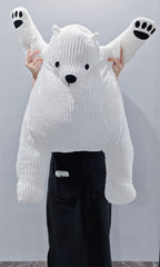 Corduroy Bear Plush Toys - Brown Bear and White Polar Bear Stuffed Animals