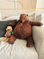 Corduroy Bear Plush Toys - Brown Bear and White Polar Bear Stuffed Animals