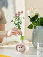 Cute Garlic - Shaped Ceramic Vase, Whimsical Flower Holder for Home Decor