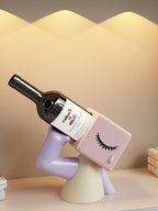 Cute Cartoon - Style Wine Bottle Holder, Whimsical Resin Wine Rack for Home Decor