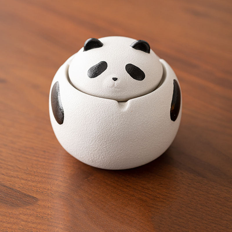 Panda - Shaped Ceramic Ashtray, Cute Animal - Themed Cigarette Ashtray