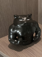 Muscular Dog & Human - Shaped Ceramic Mugs/Pen Holders, Novelty Desk Organizers