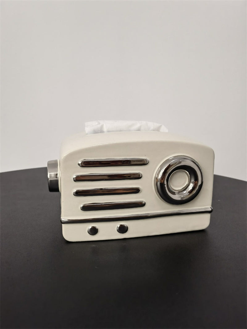 Retro Radio - Shaped Tissue Box, Cute & Practical Tissue Holder for Home&Office