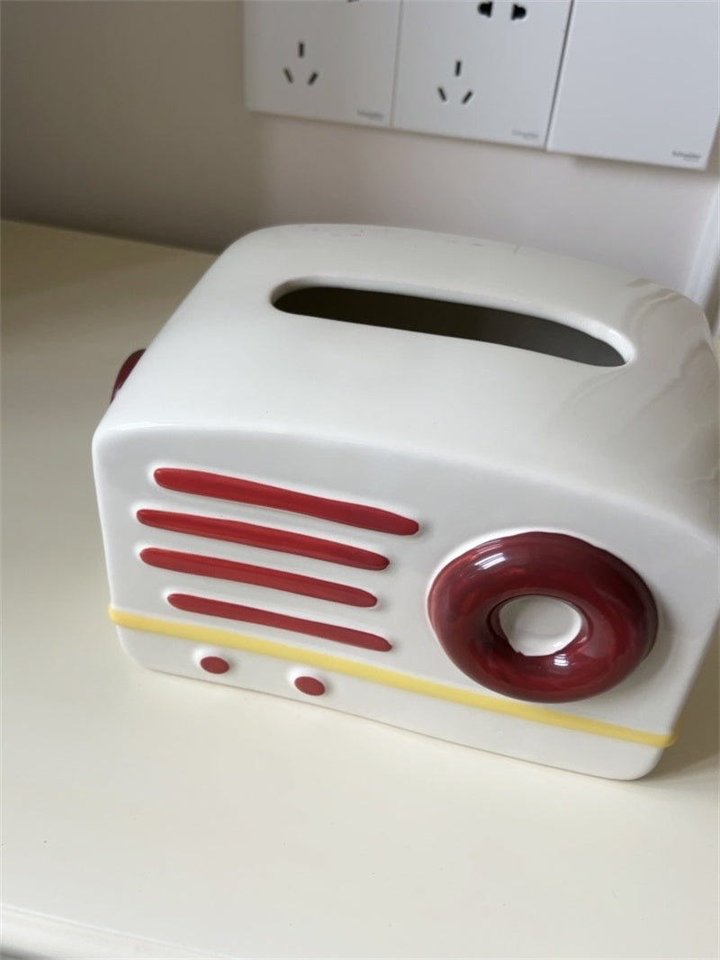 Retro Radio - Shaped Tissue Box, Cute & Practical Tissue Holder for Home&Office