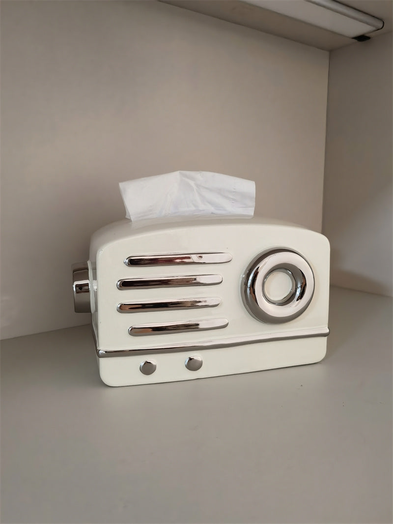 Retro Radio - Shaped Tissue Box, Cute & Practical Tissue Holder for Home&Office