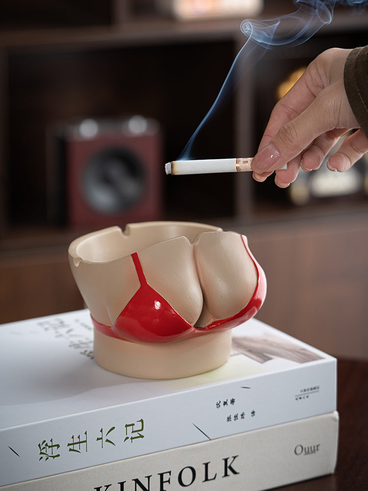 Creative Bikini - Shaped Resin Ashtray, Novelty Home Decor Cigarette Ashtray