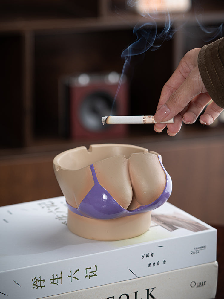 Creative Bikini - Shaped Resin Ashtray, Novelty Home Decor Cigarette Ashtray