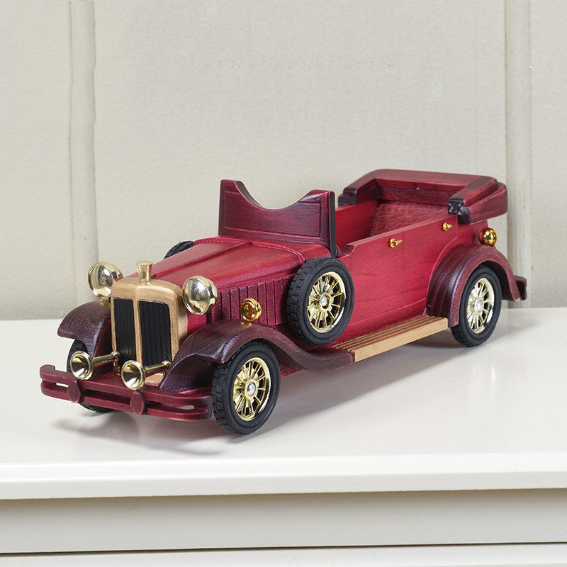 Vintage Car - Shaped Wine Bottle Holder, Decorative Wooden Wine Rack