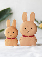 Cute Wooden Bunny Pen Holder & Storage Box, 2 - in - 1 Desk Organizer